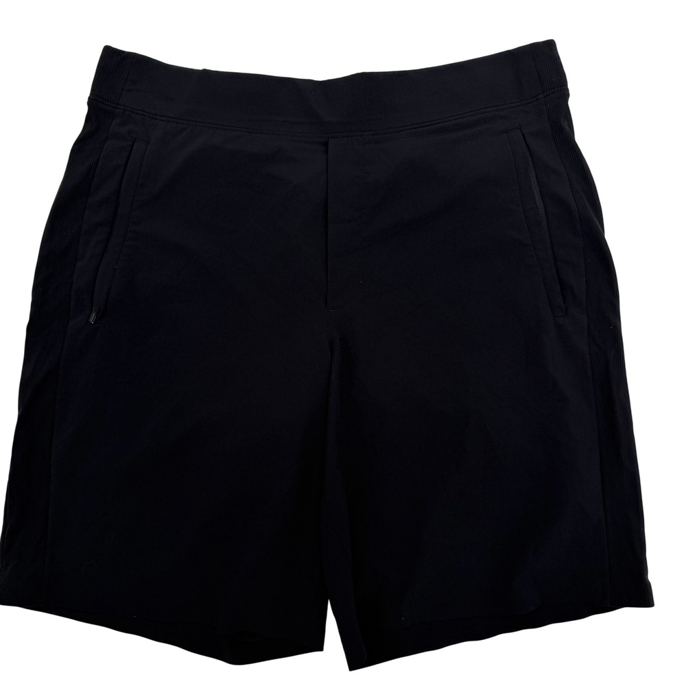 Athleta Brooklyn Bermuda Short Black Size 12 Zipper Pockets Stretch Activewear